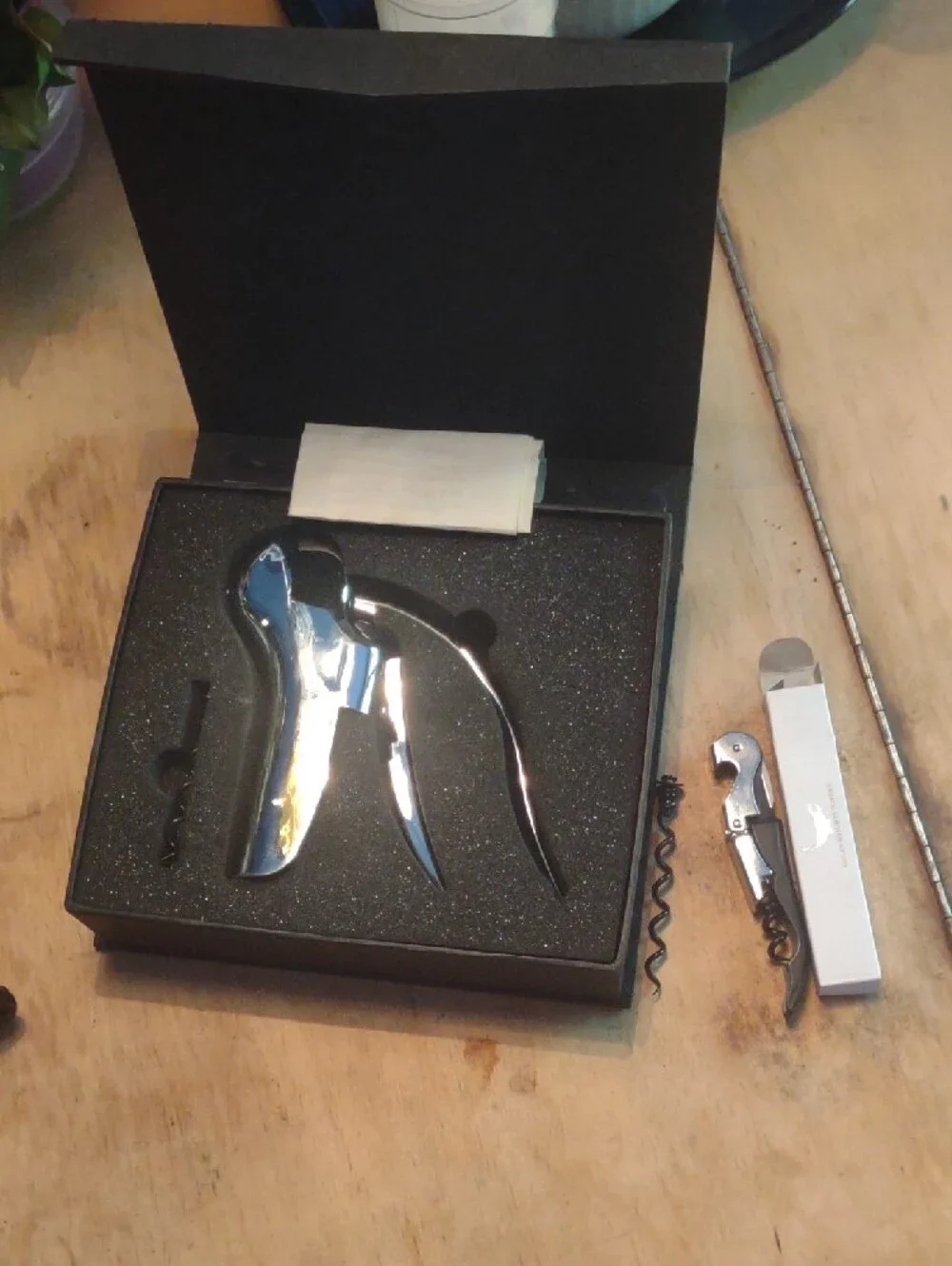 Black Waiter's Corkscrew Wine Opener